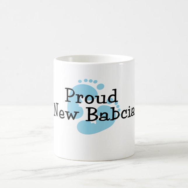 Mug Fière nouvelle empreinte de pied de bébé garçon Ba (Centre)