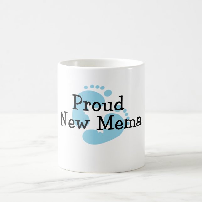 Mug Fière nouvelle empreinte de pied de bébé garçon Me (Centre)