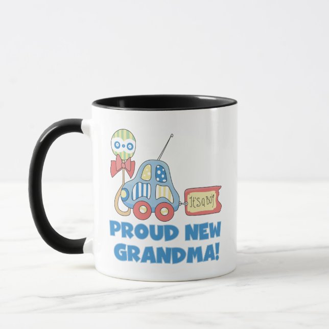 Mug Fière nouvelle grand-mère-C'est un garçon Tshirts  (Gauche)