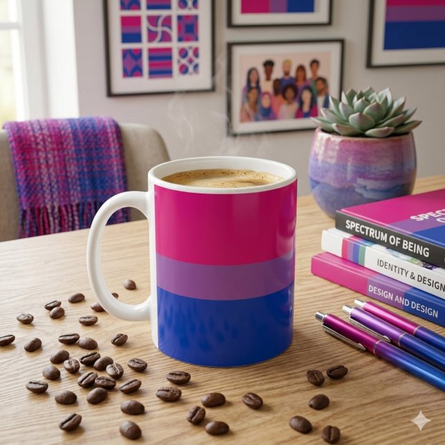 Mug Fièrement Bi : Fierté Bisexuelle (Créateur téléchargé)