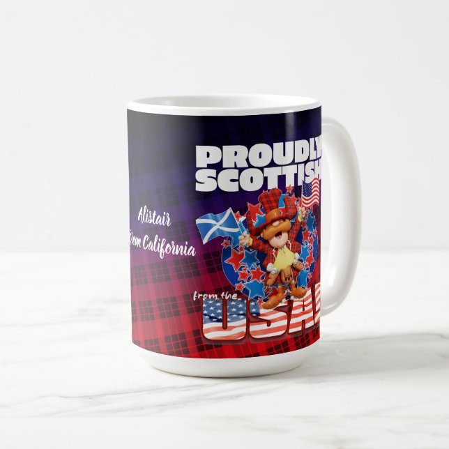 Mug Fièrement ÉCOSSAIS des États-Unis. (Devant droit)