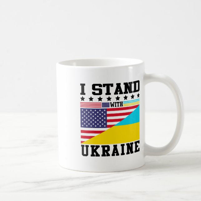 Mug Fierté américaine ukrainienne vintage rétro ukrain (Droite)