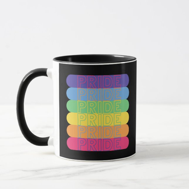 Mug Fierté aux couleurs de l'arc-en-ciel              (Gauche)