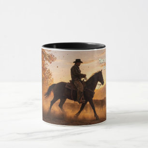 Mug Fierté cowboy western dans le travail