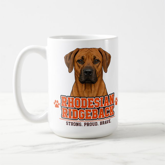 Mug 🐾 Fierté de la famille Rhodesian Ridgeback 🐾 (Gauche)