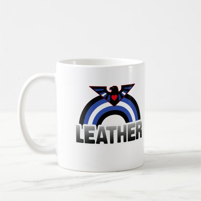 Mug Fierté de l'aigle en cuir (Gauche)