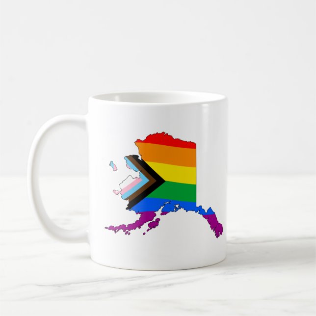 Mug Fierté de l'État de l'Alaska LGBTQ Progress Pride (Gauche)