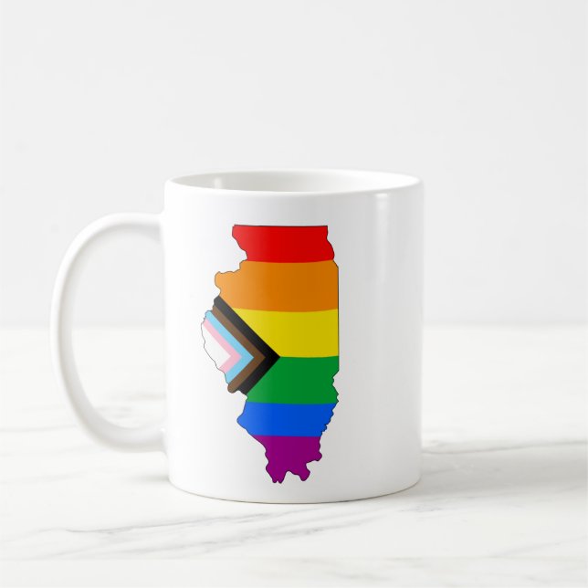 Mug Fierté de l'État de l'Illinois LGBTQ Progress Prid (Gauche)