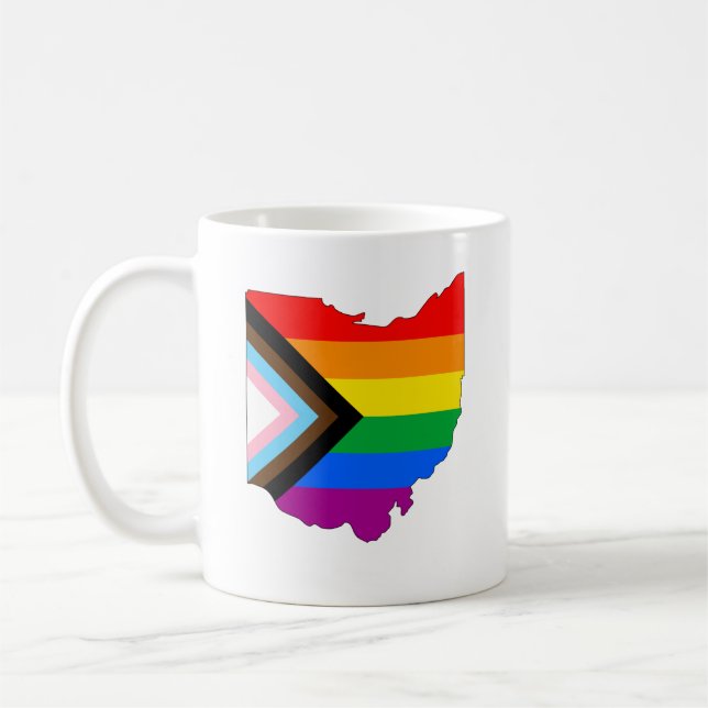 Mug Fierté de l'État de l'Ohio Progress Pride LGBTQ (Gauche)