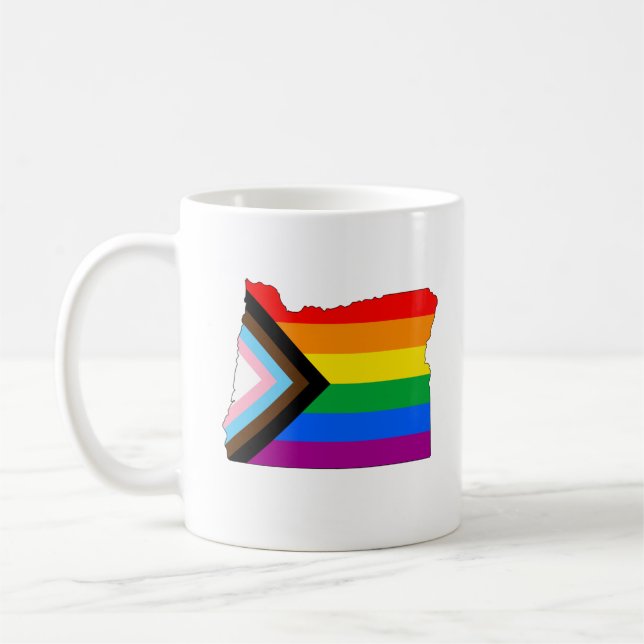 Mug Fierté de l'État de l'Oregon LGBTQ Progress Pride (Gauche)