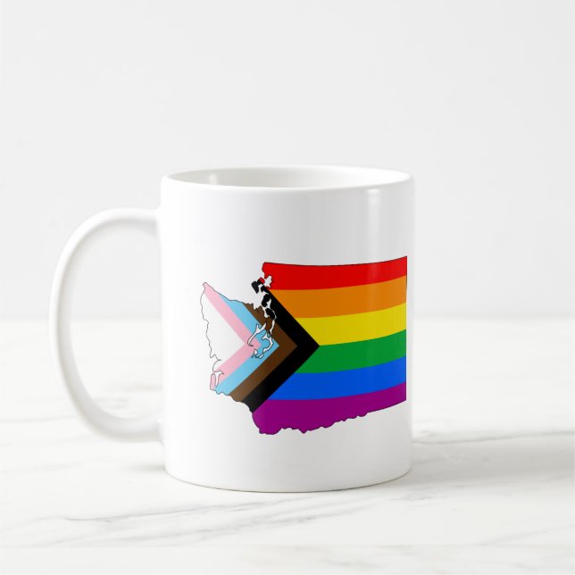 Mug Fierté de l'État de Washington LGBTQ Progress Prid (Gauche)