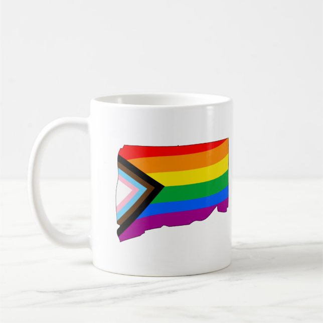 Mug Fierté de l'État du Connecticut LGBTQ Progress Pri (Gauche)