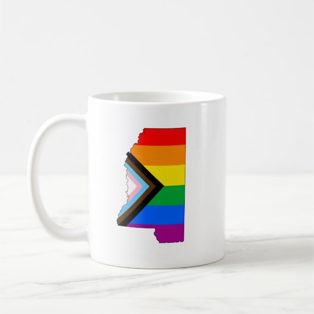 Mug Fierté de l'État du Mississippi LGBTQ Progress Pri (Gauche)