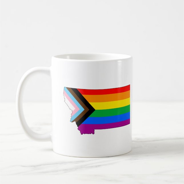 Mug Fierté de l'État du Montana LGBTQ Progress Pride (Gauche)