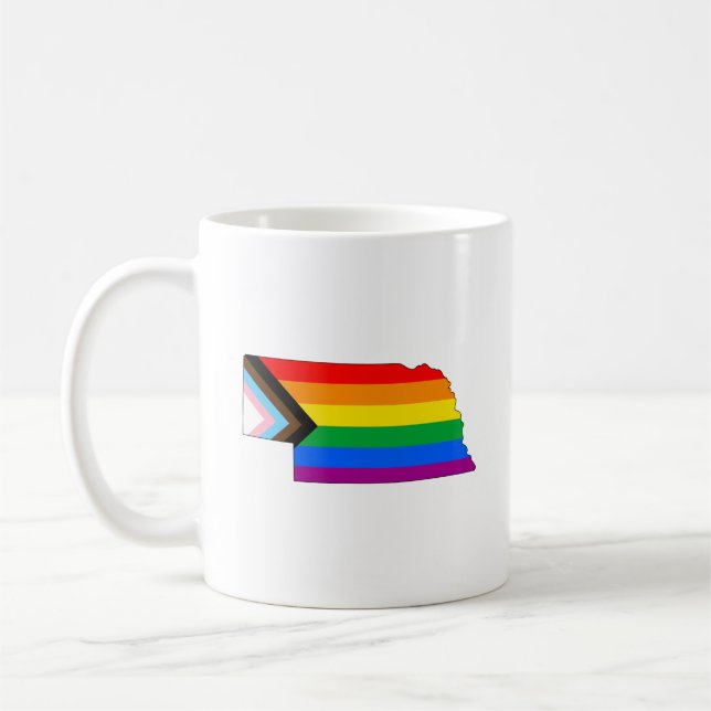 Mug Fierté de l'État du Nebraska LGBTQ Progress Pride (Gauche)