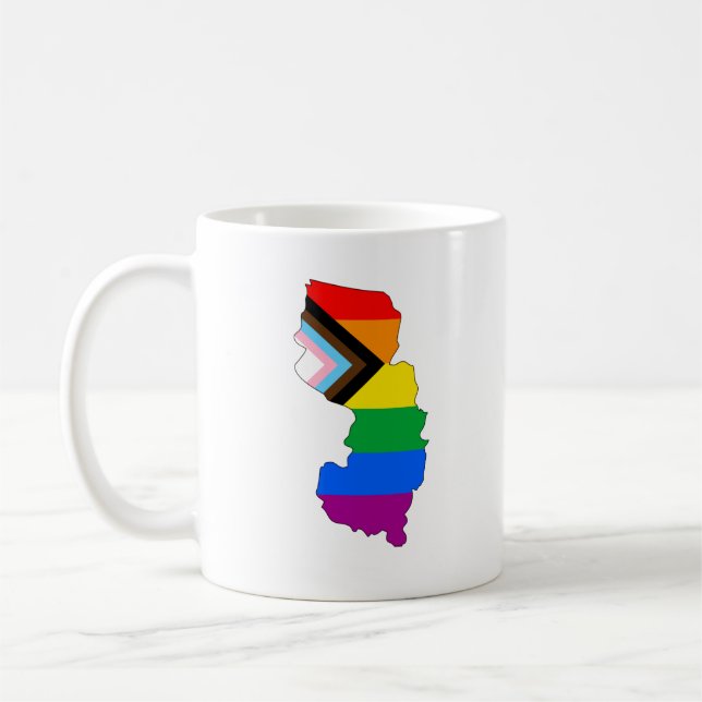 Mug Fierté de l'État du New Jersey LGBTQ Progress Prid (Gauche)