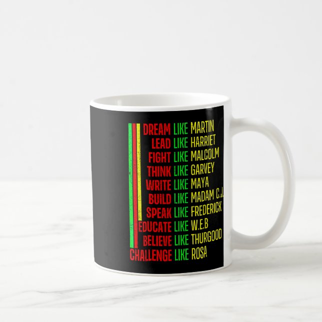 Mug Fierté de l'histoire des Noirs Martin Afro Noir Af (Droite)