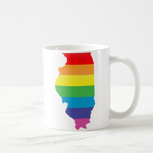 Mug fierté de l'illinois. rayé. (Droite)