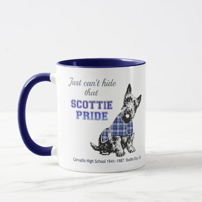 Mug Fierté de Scottie, chien de Scottie de lycée de (Gauche)
