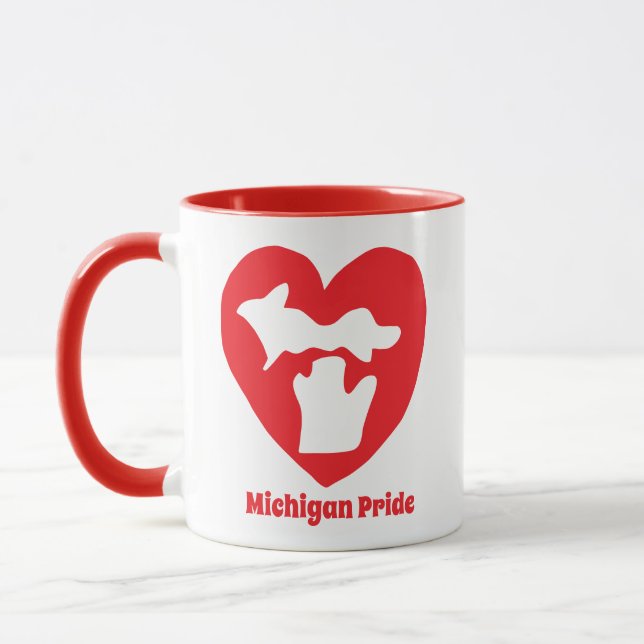 Mug Fierté du Michigan cœur (Gauche)