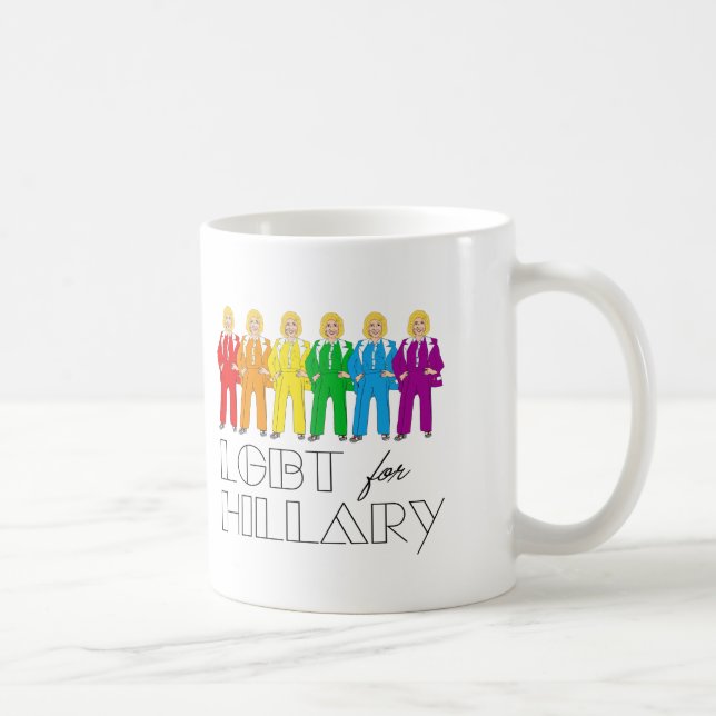 Mug Fierté du tailleur Hillary - LGBT pour Hillary - (Droite)