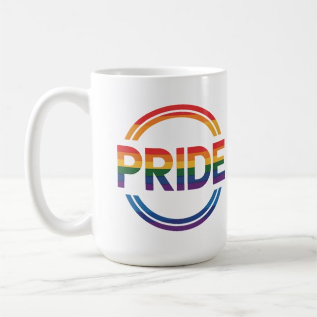 Mug Fierté et égalité LGBTQ gays et transgenres (Gauche)