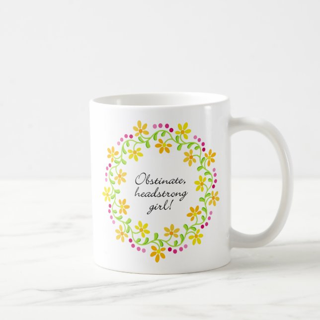 Mug Fierté et préjudice entêtés obstinés d'Austen de (Droite)