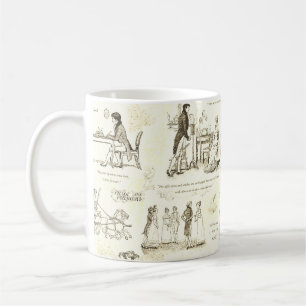 Mug Fierté et préjugé Citations de seigle beige