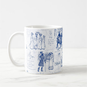 Mug Fierté et préjugé Citations de toile bleue