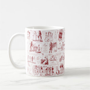 Mug Fierté et préjugés Citations de toile rouge