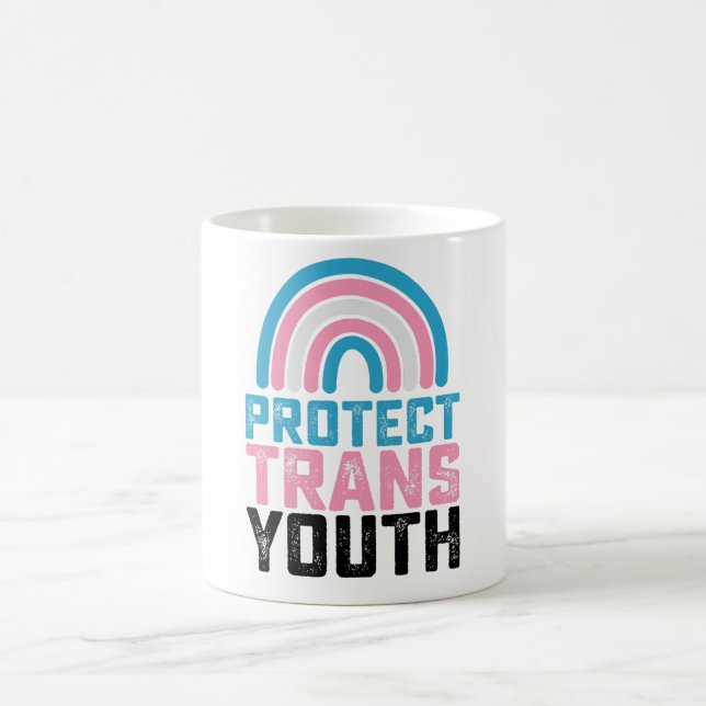Mug Fierté LGBT Protéger les jeunes transgenres trans (Centre)