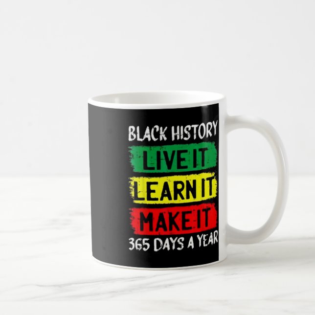 Mug Fierté Noir Histoire Mois Vêtements Femme (Droite)