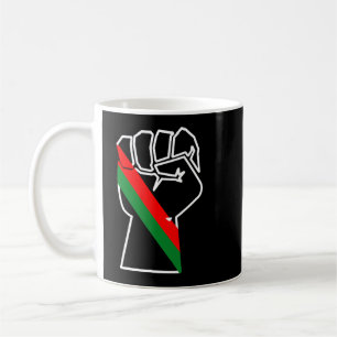 Mug fierté noire drapeau rouge vert poing panafricain