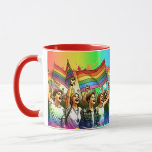 Mug Fierté   Personnes et drapeaux LGBTQIA+ 
