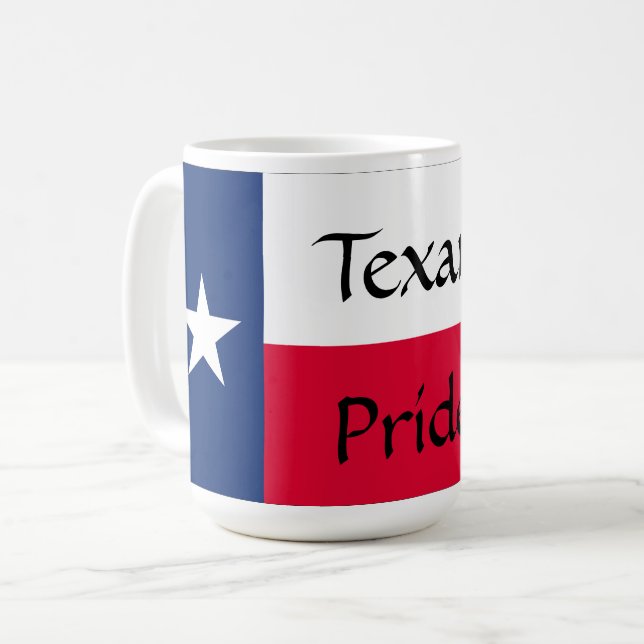 Mug Fierté texane, Drapeau du Texas avec Bluebonnets,  (Devant gauche)
