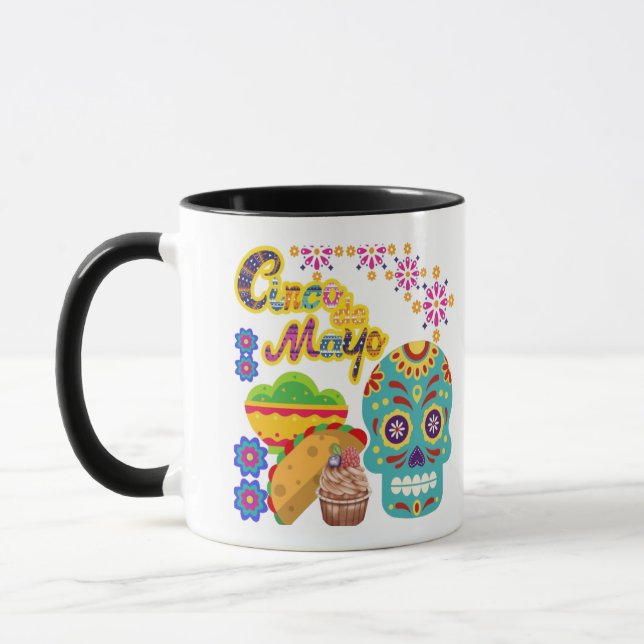 Mug Fiesta Bloom Fiesta noir et blanc (Gauche)