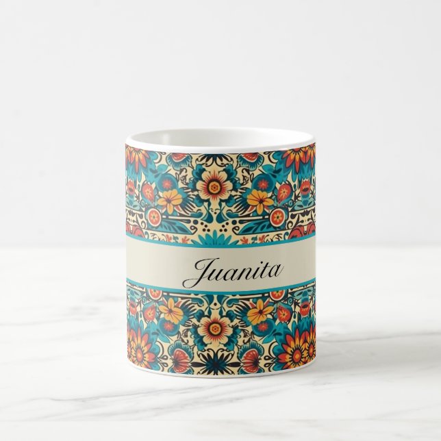 Mug Fiesta Blooms, personnalisable (Centre)