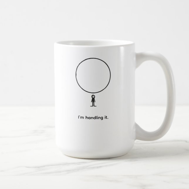 Mug Figure Minimal Sous Pression Art De Ligne Abstrait (Droite)