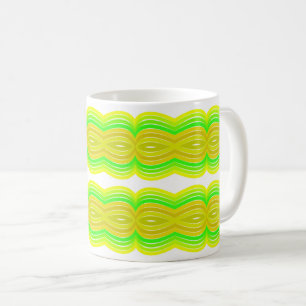 Mug Figure Vert Et Jaune Huit  Art Motif