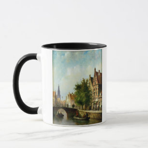 Mug Figures sur un canal, Amsterdam (huile sur le