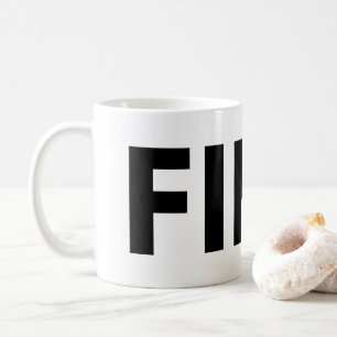 Mug FIKA Gras Musique noire et blanche