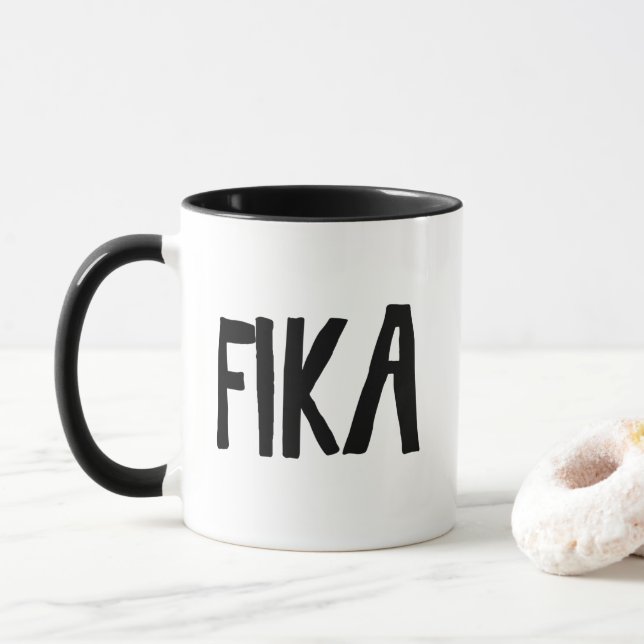 Mug Fika Suède pause café suédois (Avec donut)