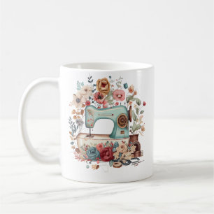 Mug Fil à Quilting Vintage Graphique Couturière Thème