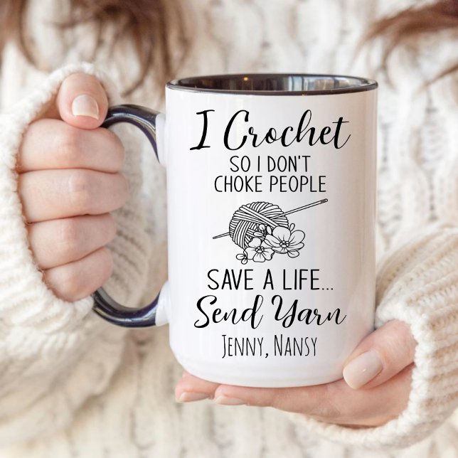 Mug Fil, Crocheter, Je Crochet Donc je ne choque pas l (Créateur téléchargé)