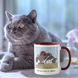 Mug Fil Tricot drôle Chat