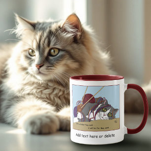 Mug Fil Tricot drôle Chat
