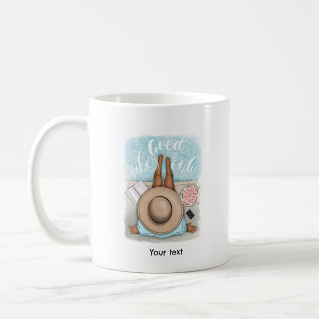 Mug Fille à bicyclette au printemps (Gauche)