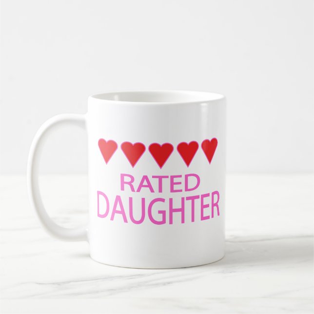 Mug Fille à cinq coeurs (Gauche)