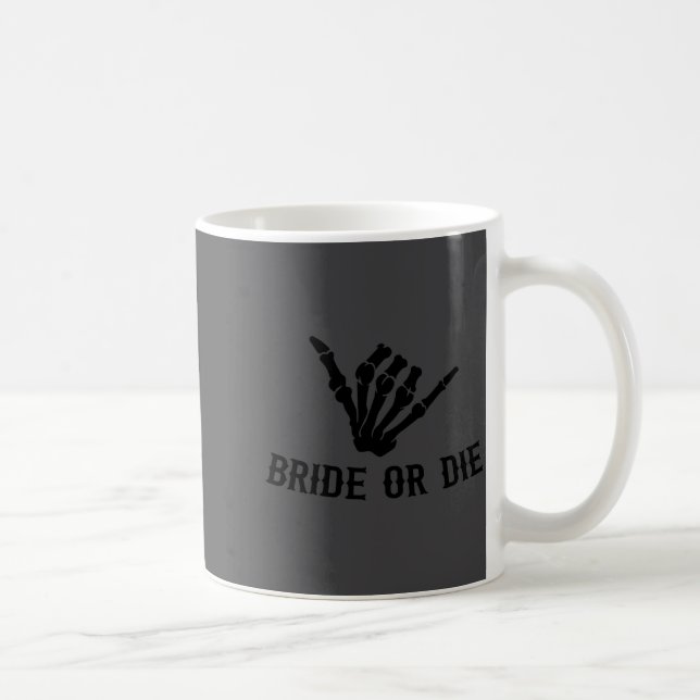 Mug Fille à marier ou à mourir Rockstar squelette ente (Droite)