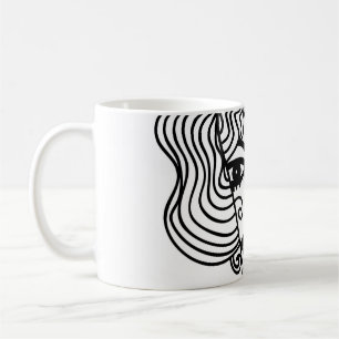 Mug Fille abstraite décorative. illustrationadol vinta